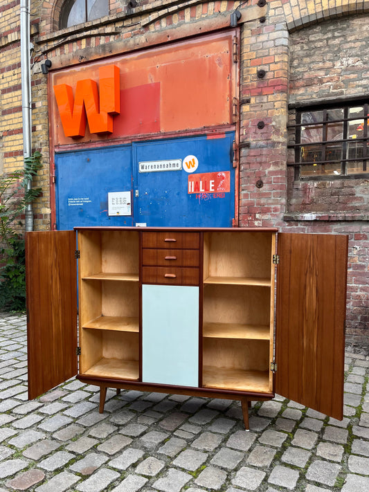 Highboard hellblau Teak