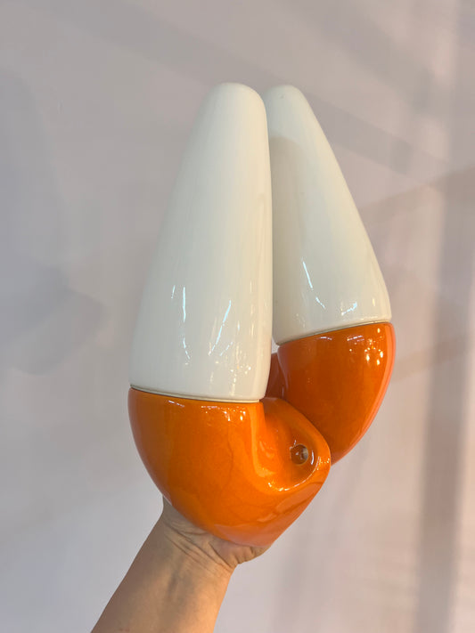 Set: 2x Wandlampe Modell 6035 orange von Sigvard Bernadotte für Ifö