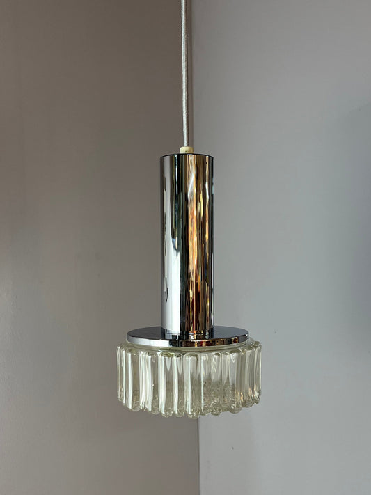 Pendelleuchte Modell P105 Klarglas Chrom von STAFF