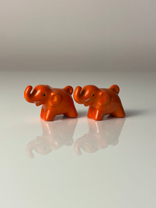 Set: 2x Mini Elefanten orange von Goebel