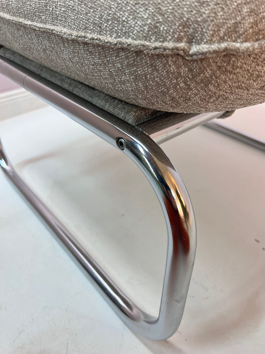 Hocker Halina beige Chrom von Hellerau