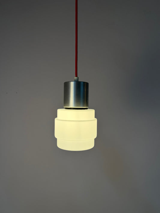 Hängelampe weiß silber aus Dänemark