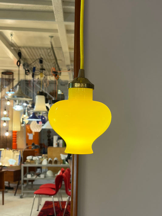 Hängelampe gelb Glas von Holmegaard