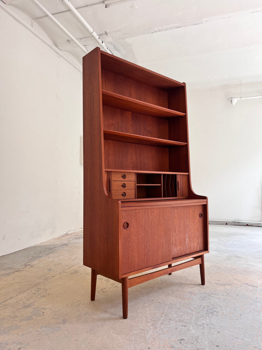 Bücherregal Teak mit Sekretär & Ausziehplatte von Johannes Sorth für Nexø
