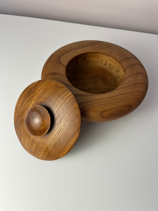 Dose Teak mit Deckel aus Dänemark