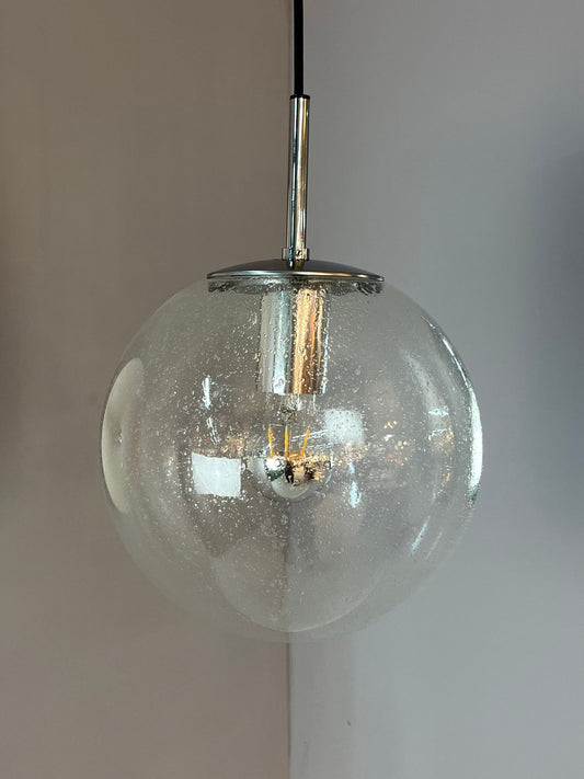 Kugellampe Einschlussglas Chrom von Glashütte Limburg