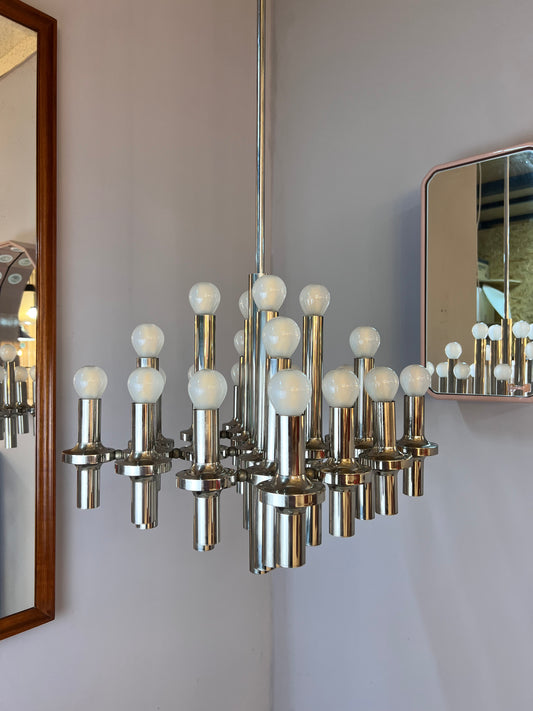 Kronleuchter Chrom von Gaetano Sciolari für STAFF