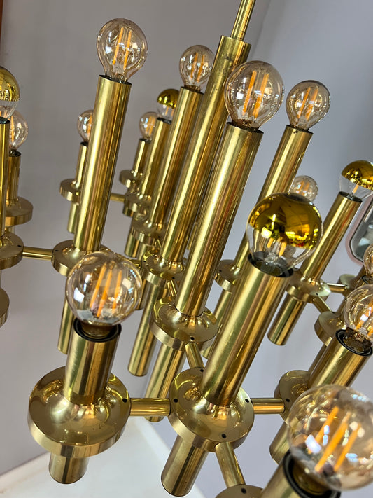 Kronleuchter Messing von Gaetano Sciolari für STAFF