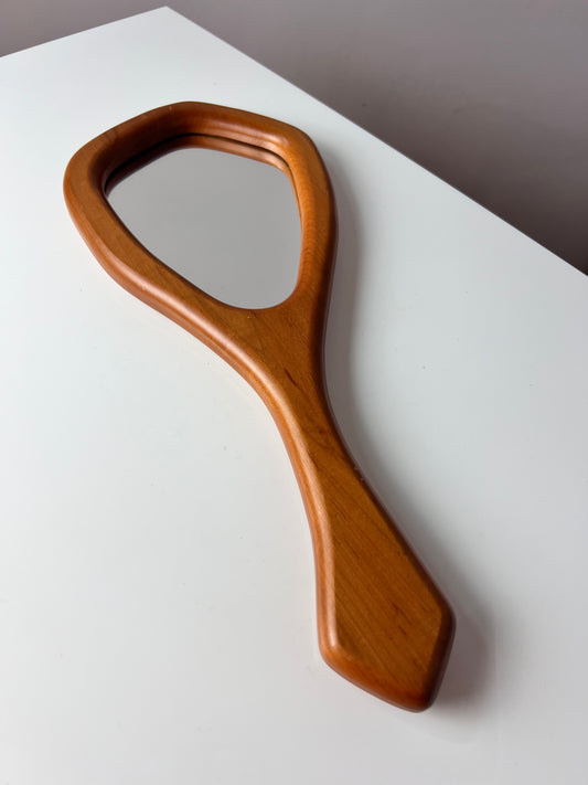 Handspiegel Buche 70er