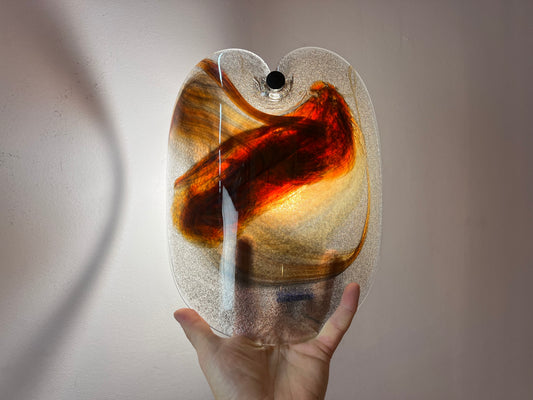 Wandlampe rotbraun Glas von Per Lütken für Holmegaard