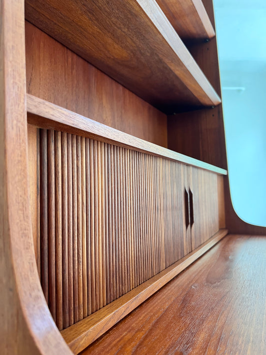 Bücherregal Teak mit Sekretär & Ausziehplatte von Johannes Sorth für Nexø