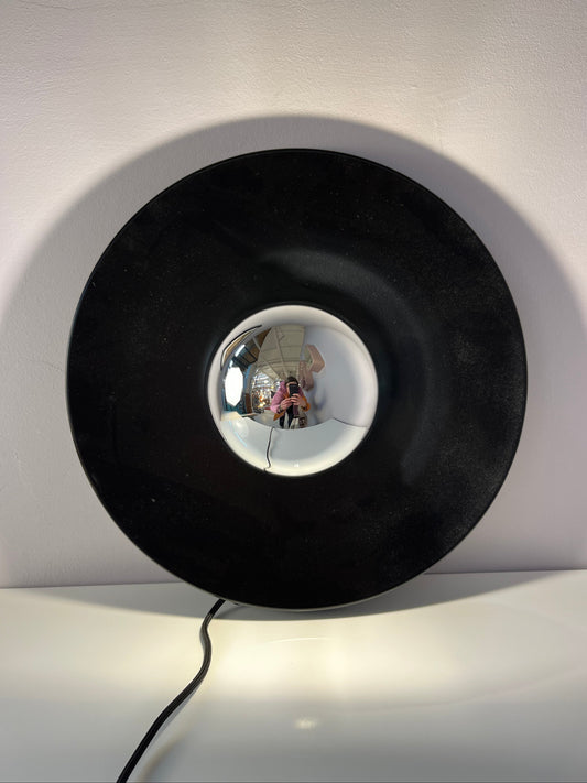 Wandlampe Diskus schwarz neu lackiert