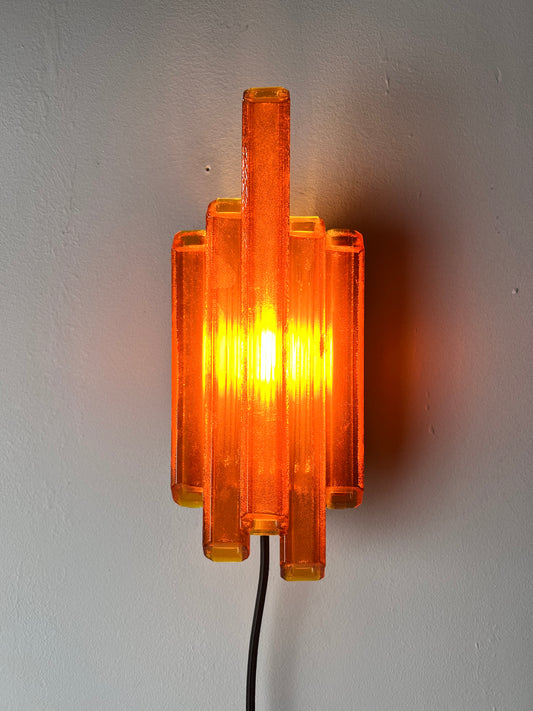 Wandlampe bernsteingelb von Claus Bolby für Cebo