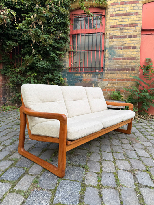 3-Sitzer Sofa Teak Wolle von Holstebro Møbelfabrik