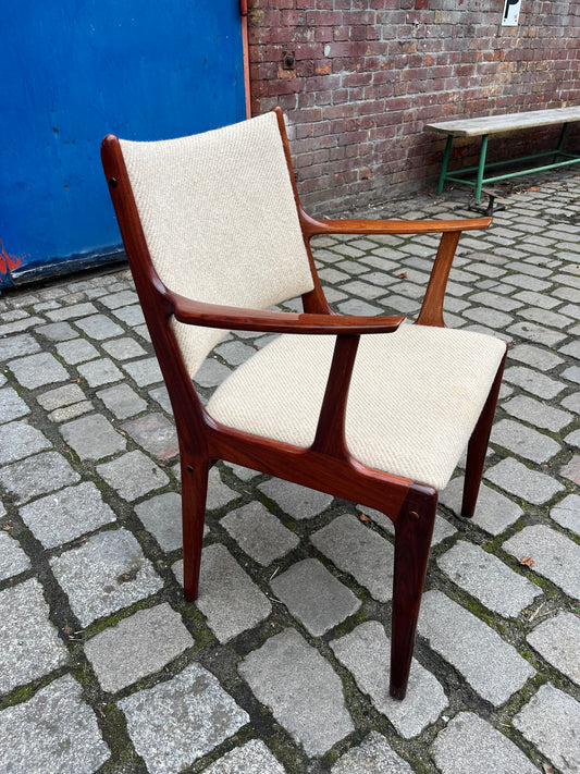 Armlehnstuhl Palisander mit Wollbezug von Johannes Andersen für Uldum Møbelfabrik