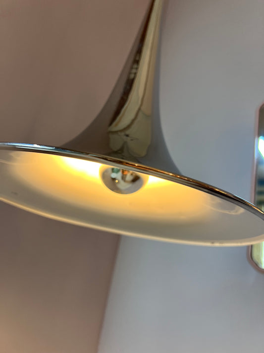 Hängelampe Trichter Chrom