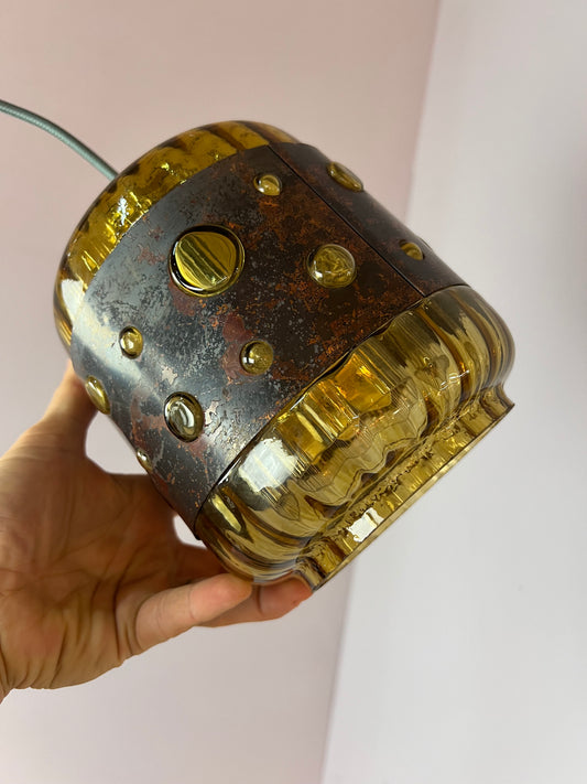 Hängelampe Kupfer Glas von Nanny Still für Raak