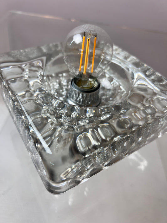 Wandlampe Ice Cube Glas Chrom