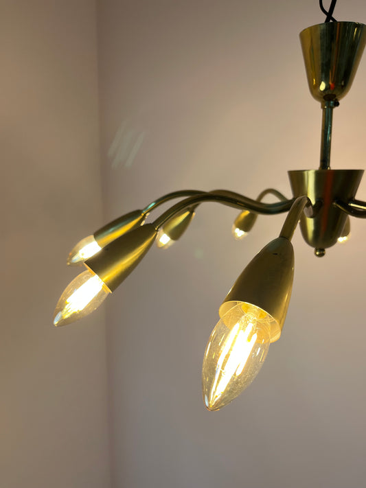 Kronleuchter Messing mit 10 Armen