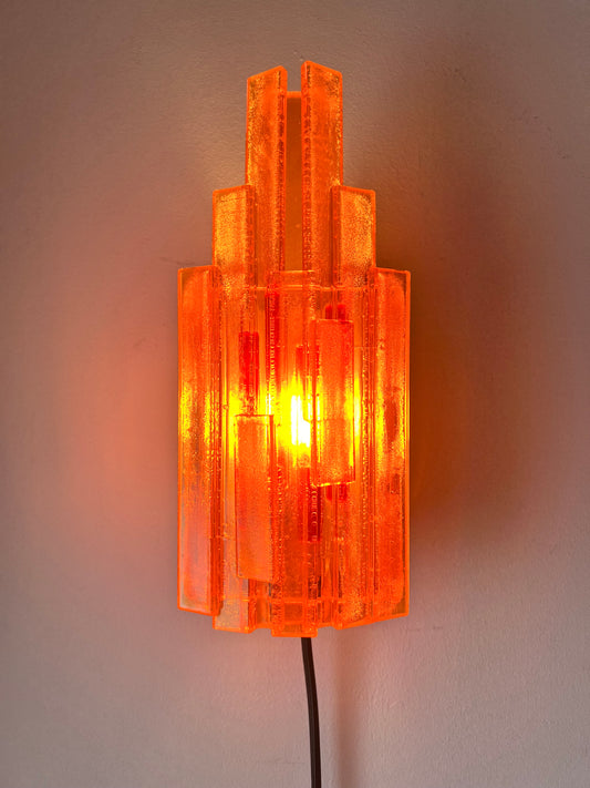 Wandlampe orange von Claus Bolby für Cebo