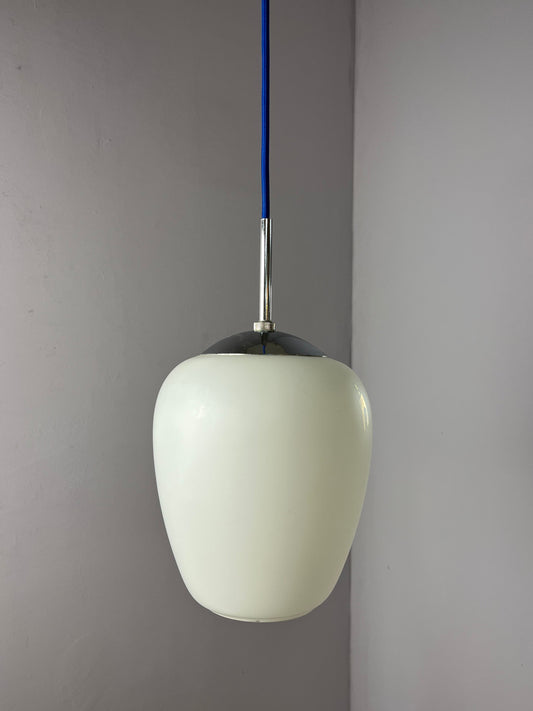 Hängelampe Opalglas Chrom aus Dänemark