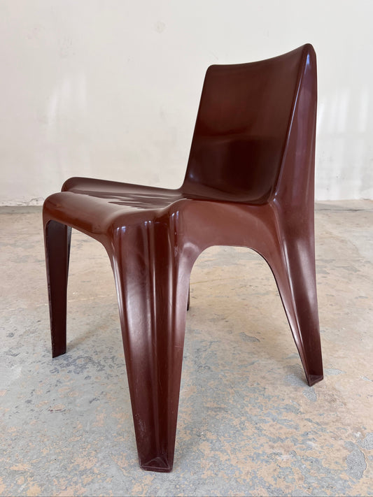 Esszimmerstuhl Modell BA 1171 braun von Helmut Bätzner für Bofinger