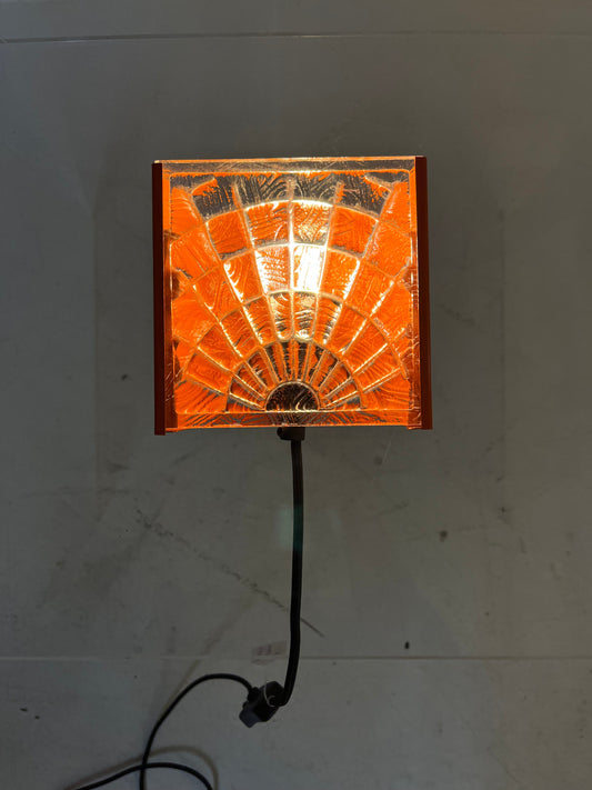 Wandlampe orange Glas