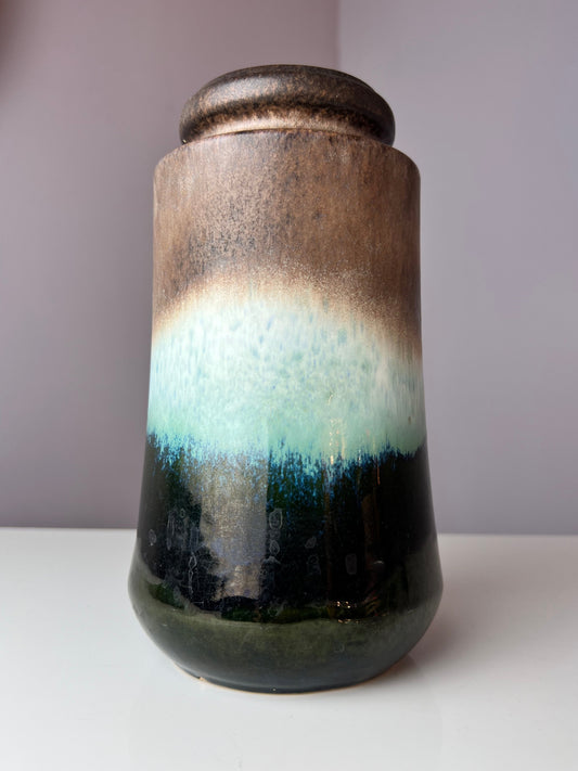 Vase 549-27 grün braun von Scheurich West Germany