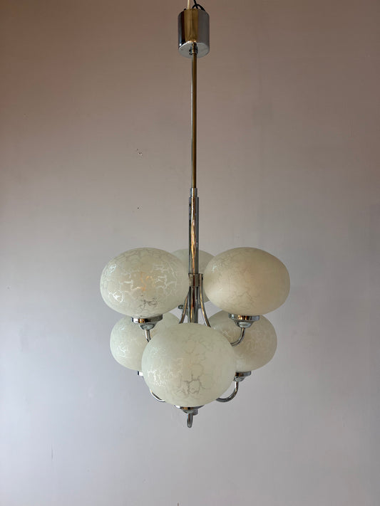 Kronleuchter mit 6 Kugeln von Richard Essig für Hustadt