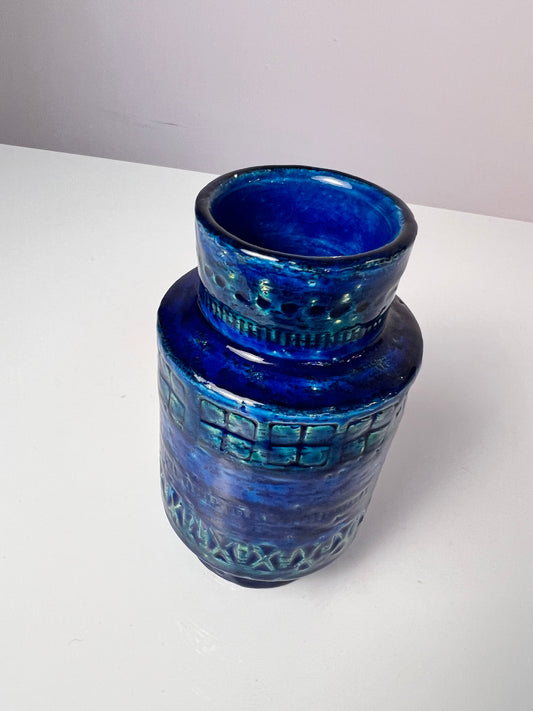 Vase Serie Rimini Blu von Aldo Londi für Bitossi