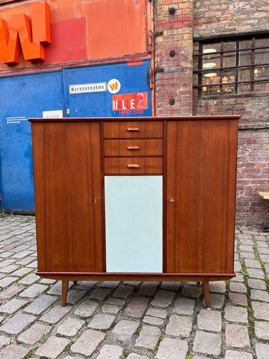 Highboard hellblau Teak