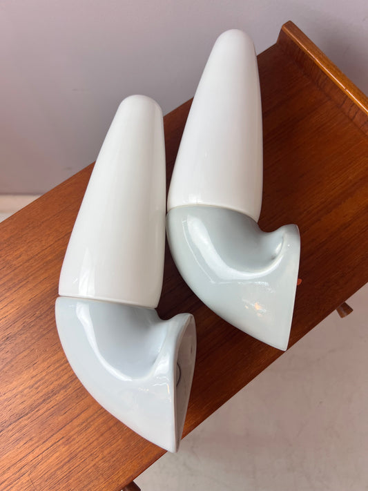 Set: 2x Wandlampe Modell 6035 hellgrau von Sigvard Bernadotte für Ifö