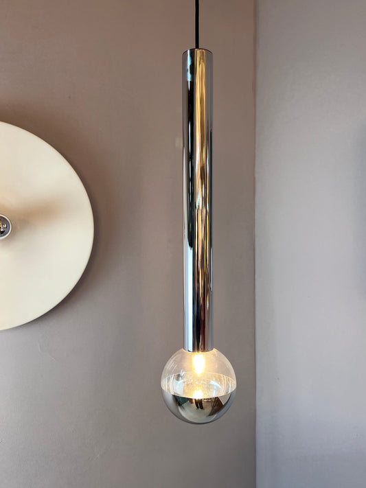 Hängelampe Big Globe Chrom 59 cm von Motoko Ishii für STAFF