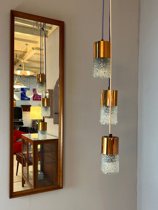 Hängelampe Bubbleglas Kupfer von VEB NARVA