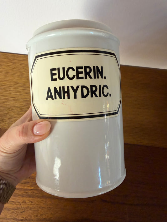 Apothekerdose Eucerin. Anhydric weiß Porzellan - 1000 ml