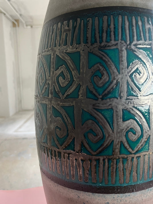 Bodenvase 248-50 petrol grau von Scheurich West Germany