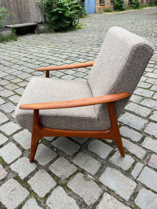 Sessel beige Teak aus Dänemark