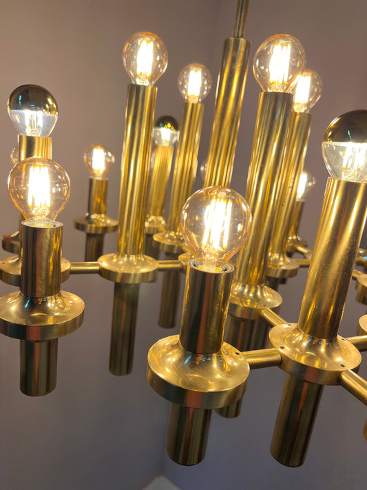 Kronleuchter Messing von Gaetano Sciolari für STAFF