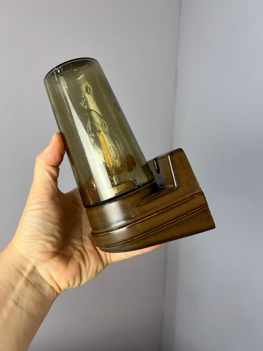 Set: 2x Wandlampe Modell 6080 Rauchglas von Sigvard Bernadotte für Ifö