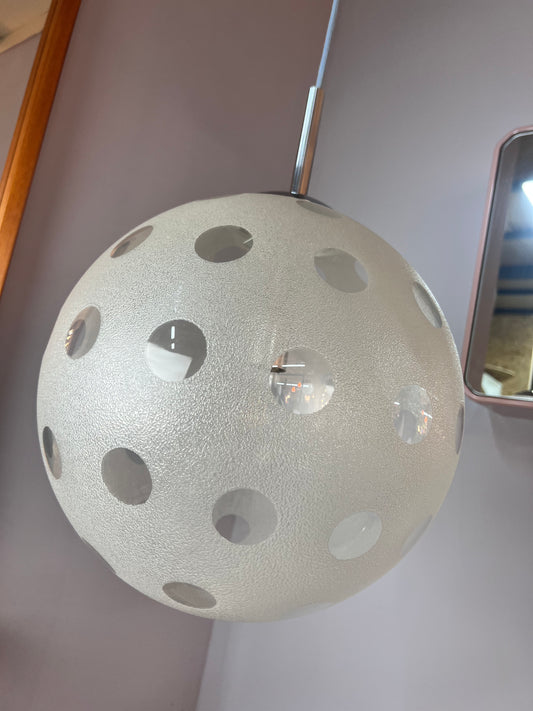 Hängelampe Glaskugel Chrom von Richard Essig