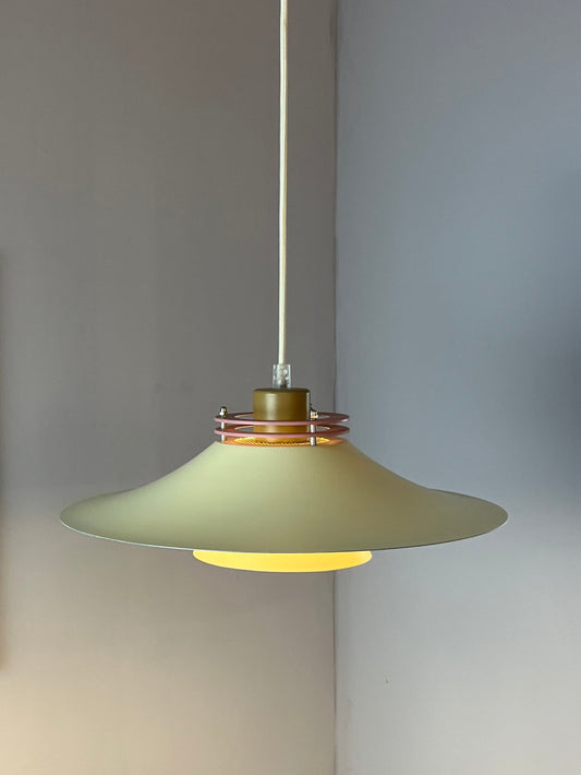 Lamellenlampe neu lackiert creme rosa braun