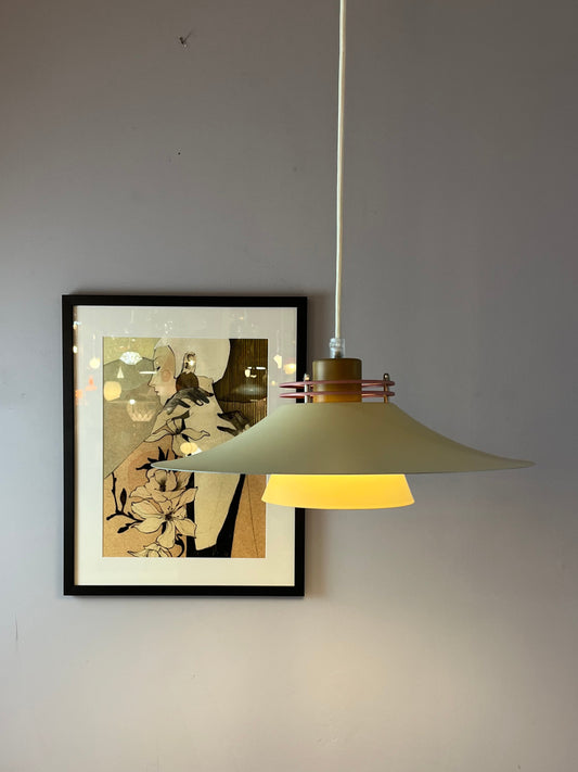 Lamellenlampe neu lackiert creme rosa braun