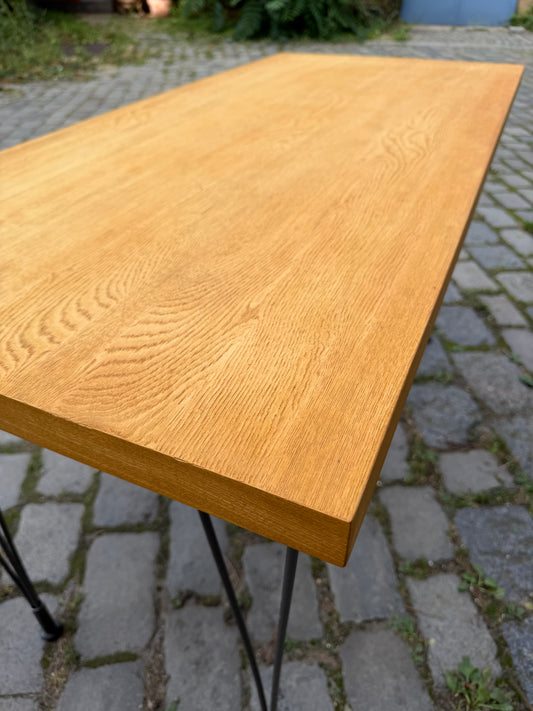 Klubtisch Typ 602/K Esche mit neuen Füßen von Hellerau