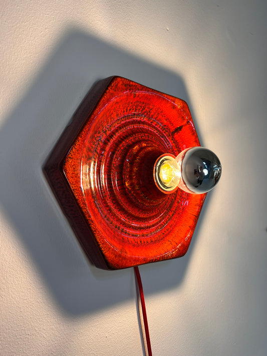 Wandlampe rot Keramik von Hustadt Leuchten