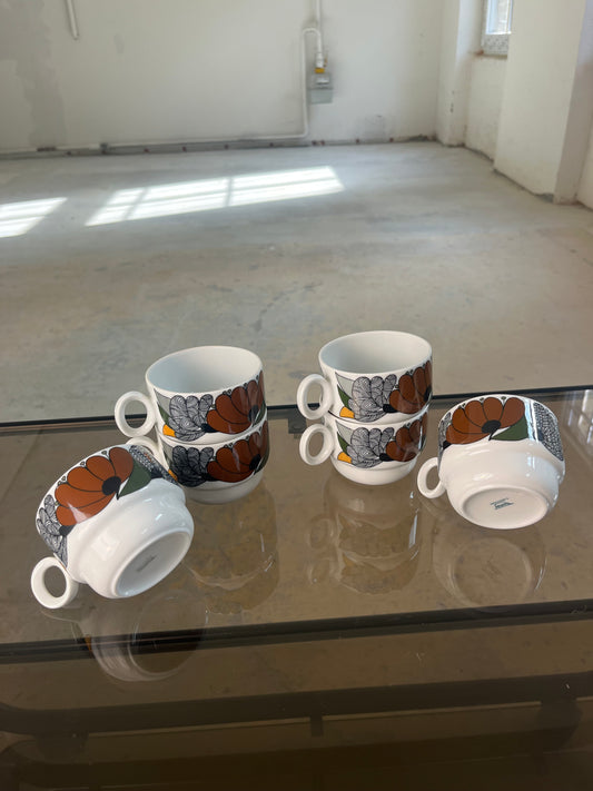 Set: 6x Tasse Kiruna Camargue von Tapio Wirkkala für Thomas