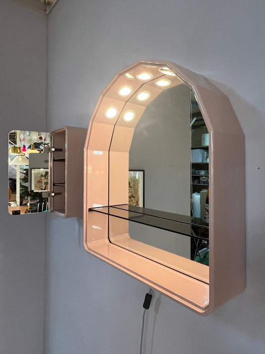 Set: Spiegelschrank rosa von Duscholux