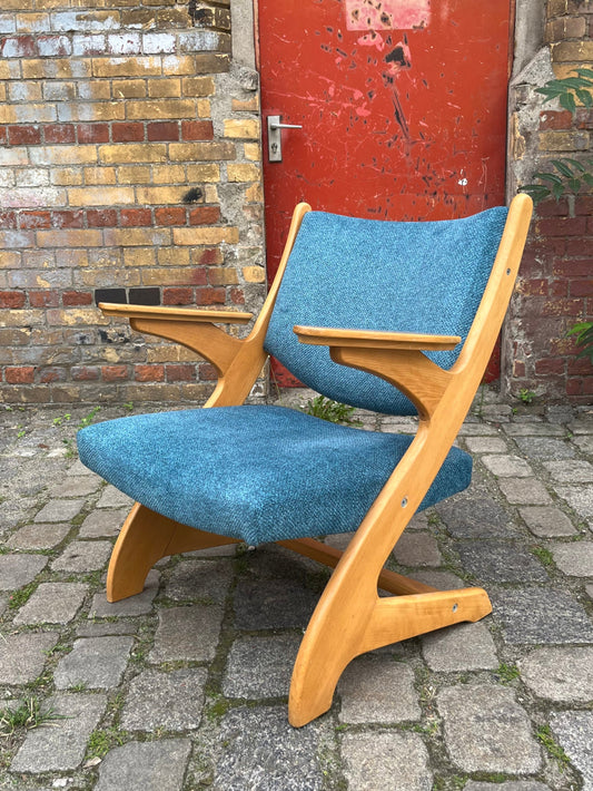 Sessel Z petrol neu gepolstert