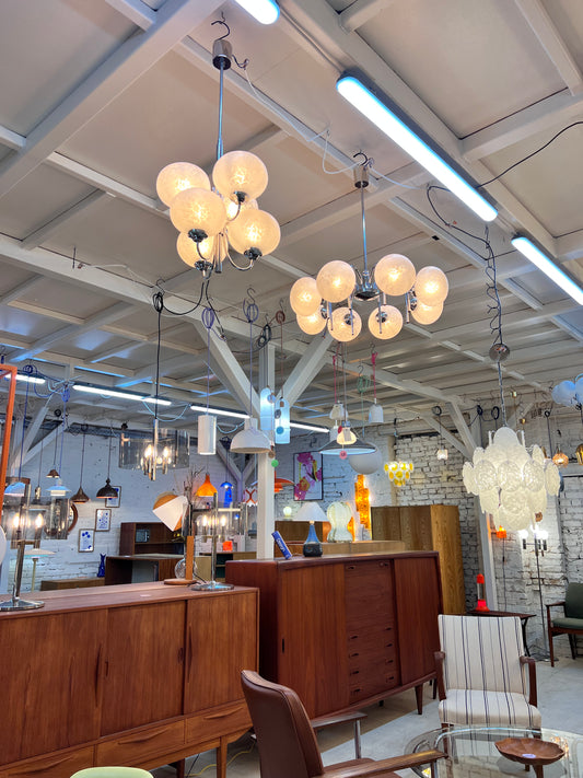 Kronleuchter mit 8 Kugeln von Richard Essig für Hustadt