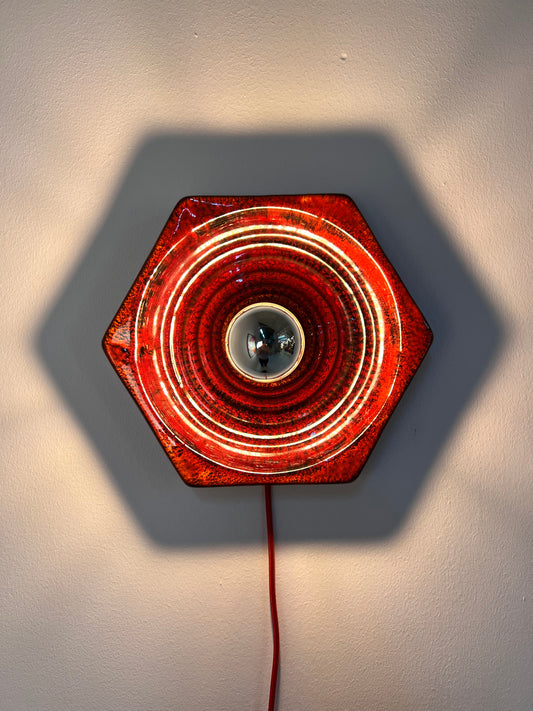 Wandlampe rot Keramik von Hustadt Leuchten