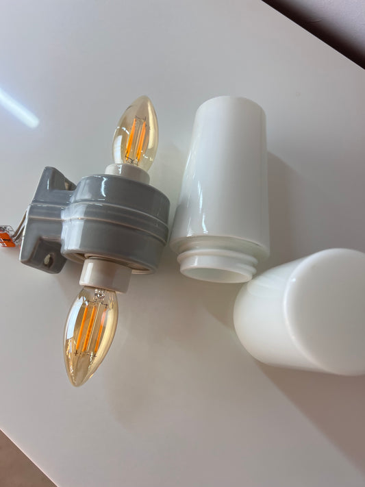 Wandlampe Modell 6060 grau von Sigvard Bernadotte für Ifö